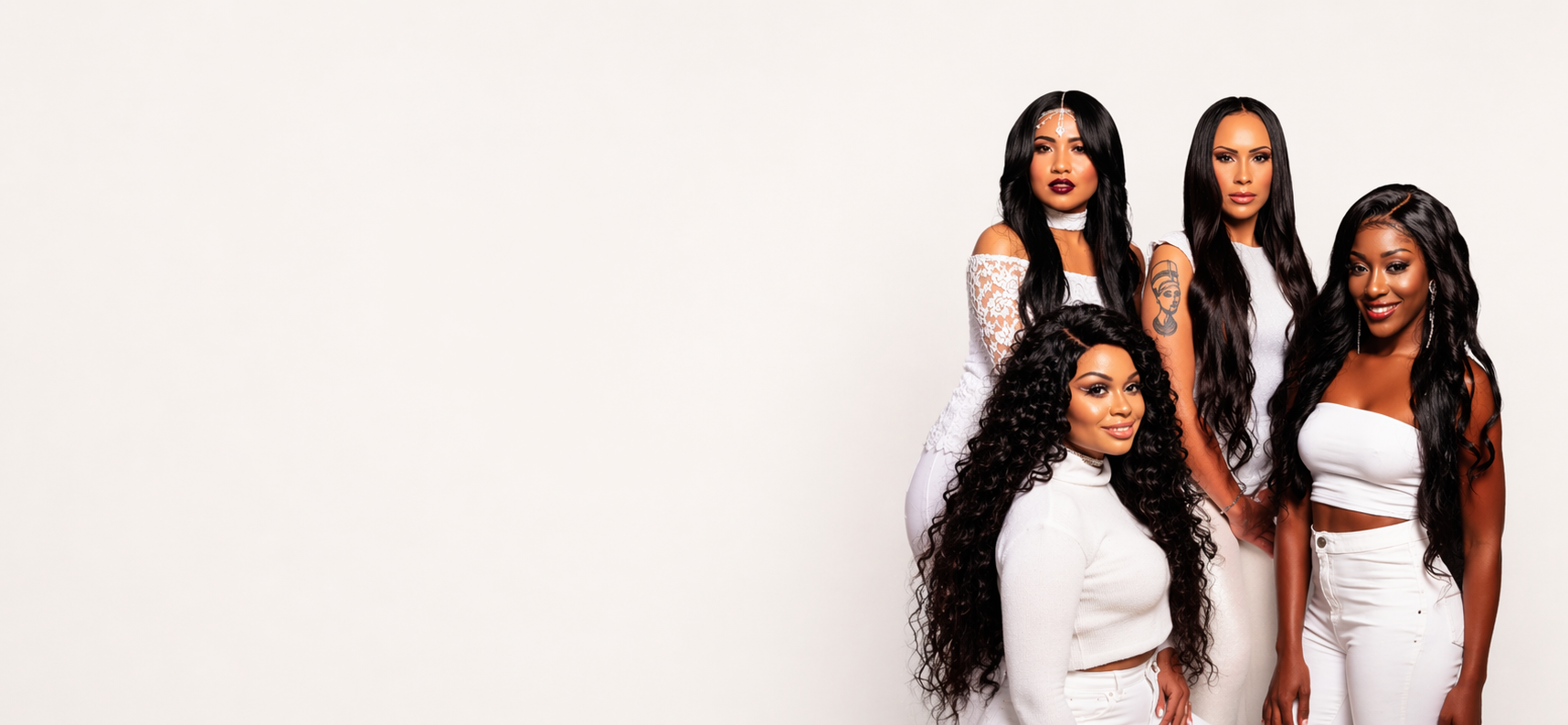 women wearing human hair wigs from luxetresses